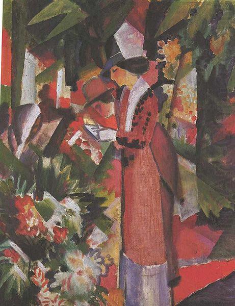 August Macke Walk in flowers china oil painting image